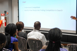 Alexander Asomba teaching Digital Marketing